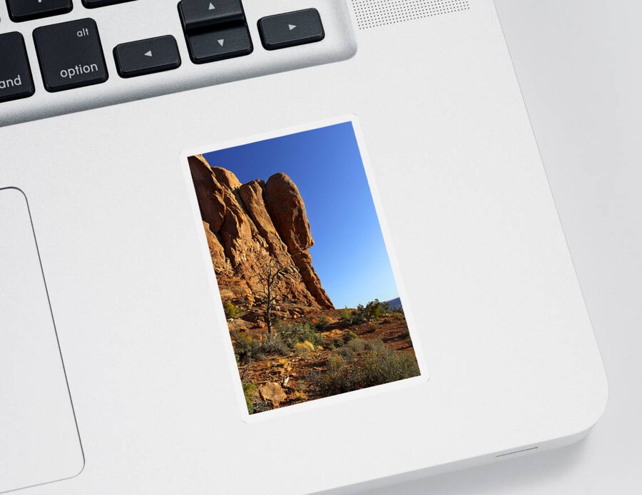Arches National Park Sticker featuring the photograph Backside Beauty in Utah by Mike McGlothlen