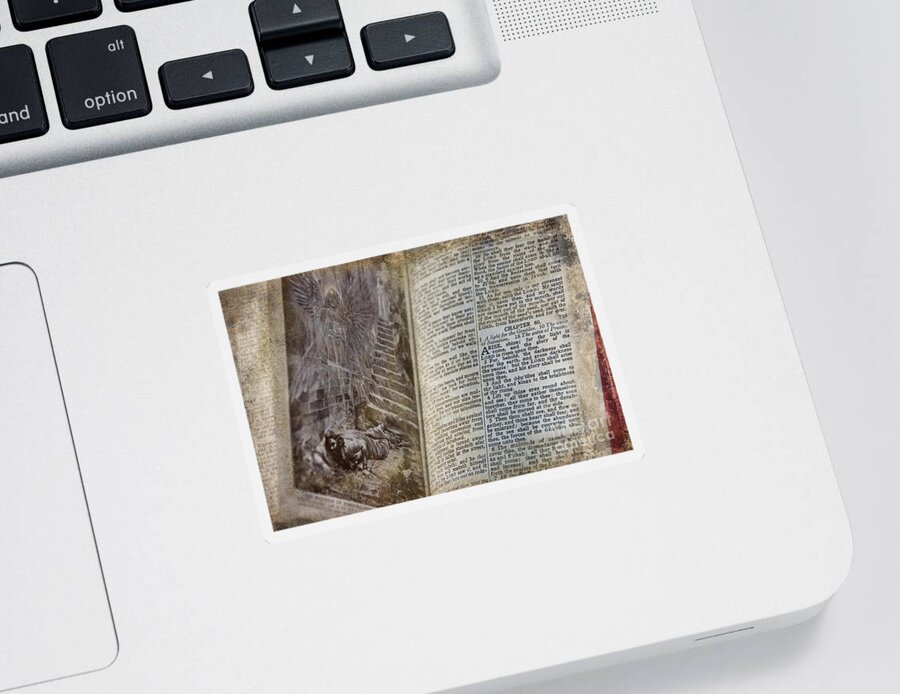 The Bible Sticker featuring the photograph Bible Pages by David Arment