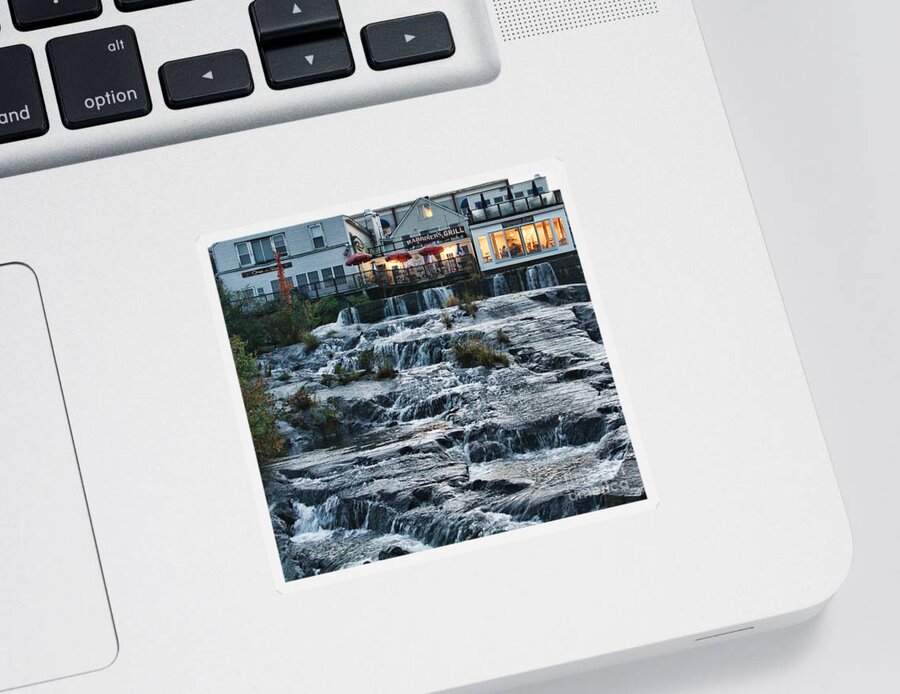 Waterfalls Sticker featuring the photograph Camden Maine Waterfalls by Jack Schultz