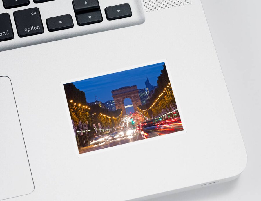 10mm Sticker featuring the photograph Champs-Elysees by Mircea Costina Photography