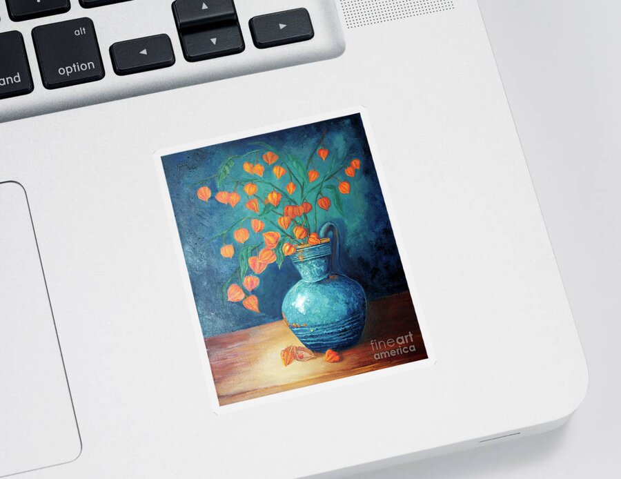 Still Life Sticker featuring the painting Chinese Lanterns by Portraits By NC