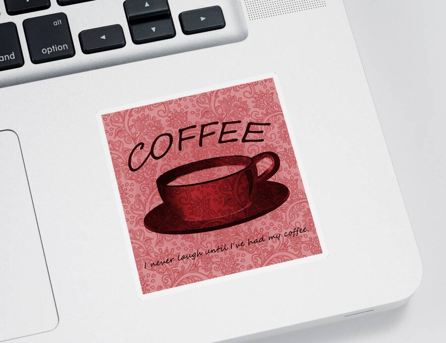 Coffee Sticker featuring the digital art Coffee 2 by Angelina Tamez