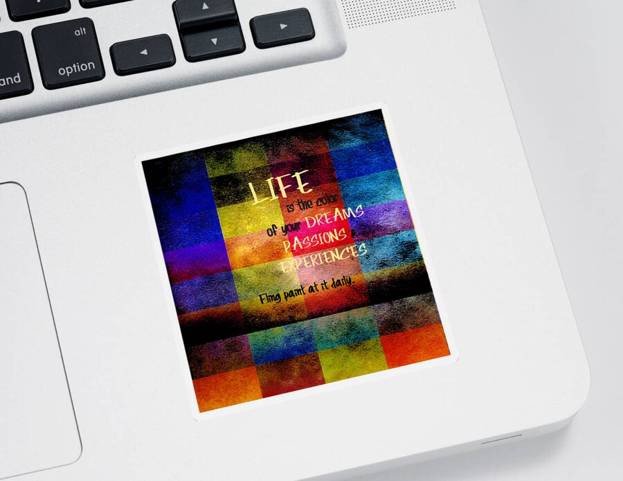 Inspirational Sticker featuring the digital art Color of Life by Bonnie Bruno
