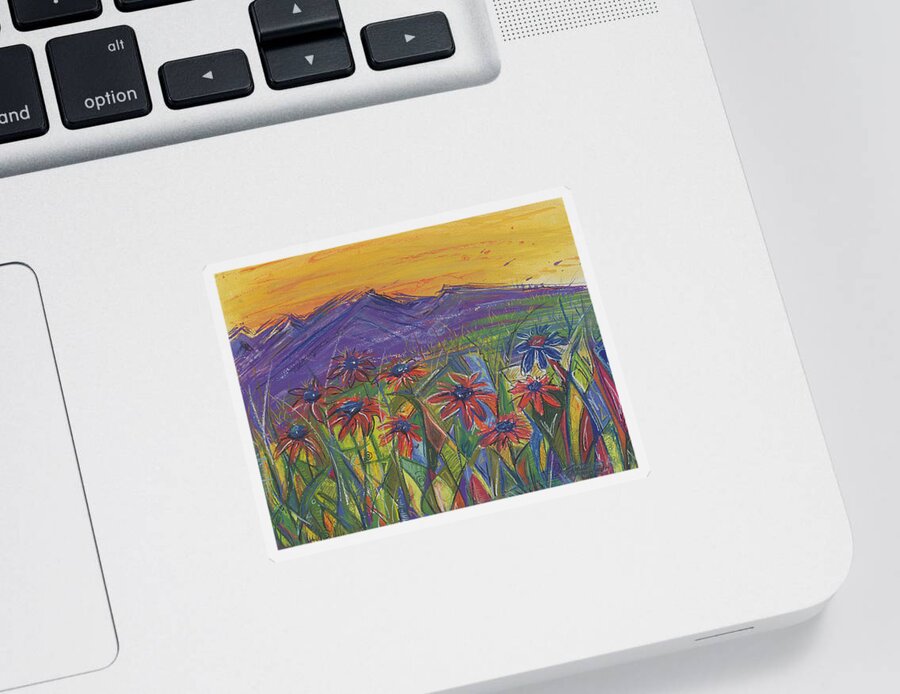 Nature Sticker featuring the painting Comfortable Silence by Tanielle Childers