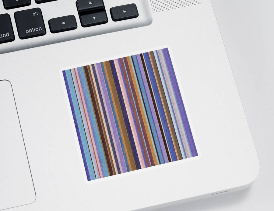 Textured Sticker featuring the painting Comfortable Stripes ll by Michelle Calkins