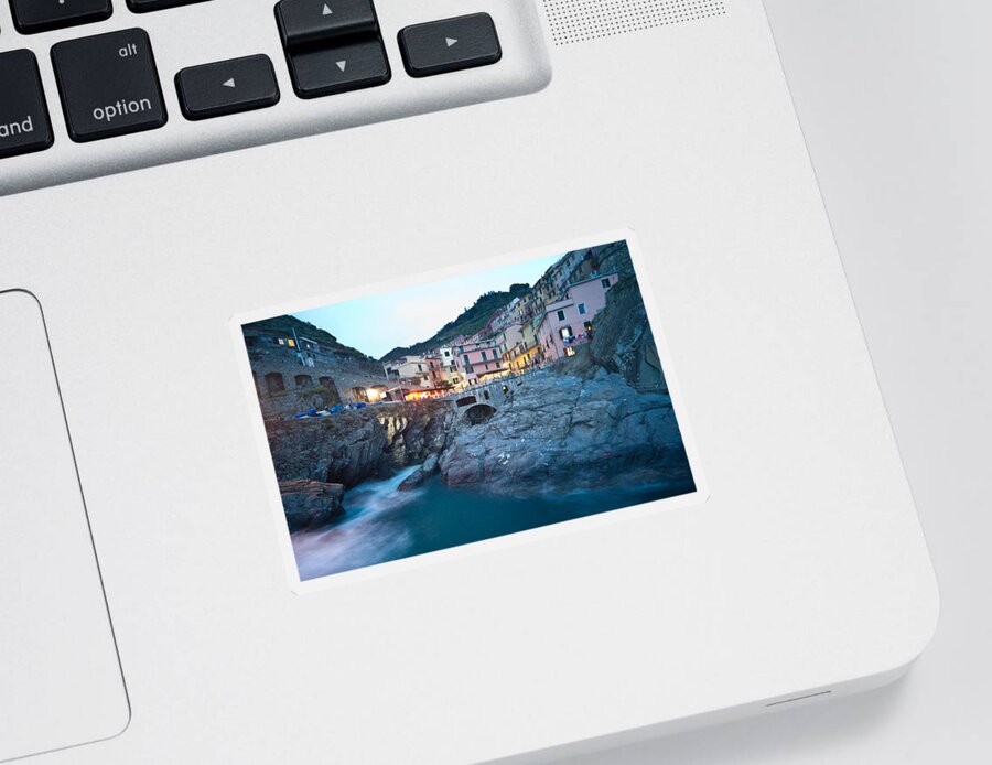 Manarola Sticker featuring the photograph Evening on the Coast by Mike Reid