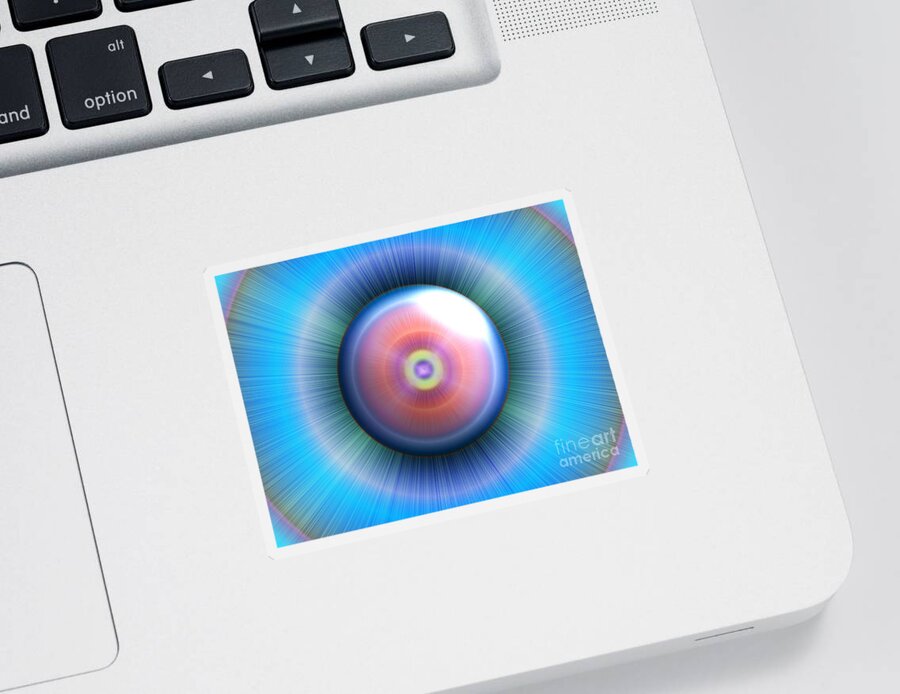 Eye Sticker featuring the digital art Eye by Nicholas Burningham