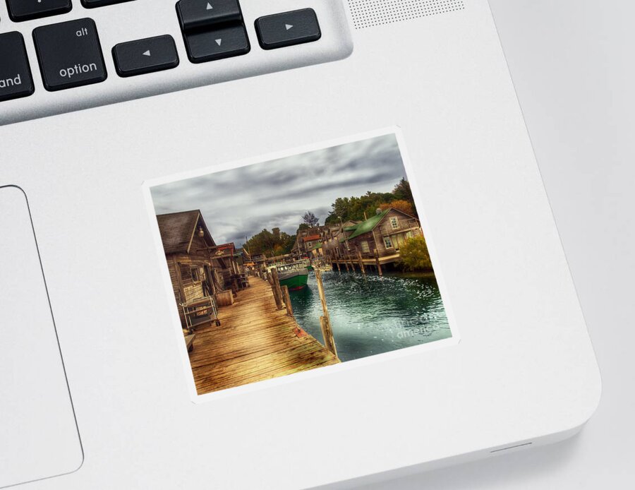 Dock Sticker featuring the photograph Fish Town by Terry Doyle