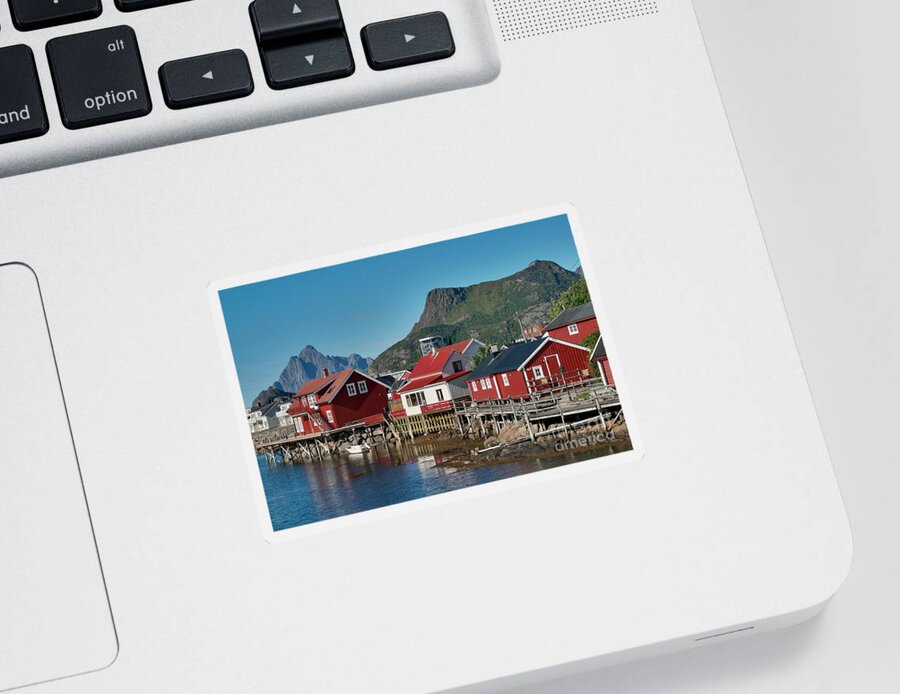 Village Sticker featuring the photograph Fishermen's houses by Heiko Koehrer-Wagner