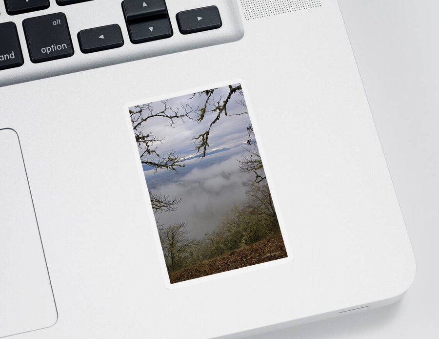 Fog Sticker featuring the photograph Grants Pass in the Fog by Mick Anderson