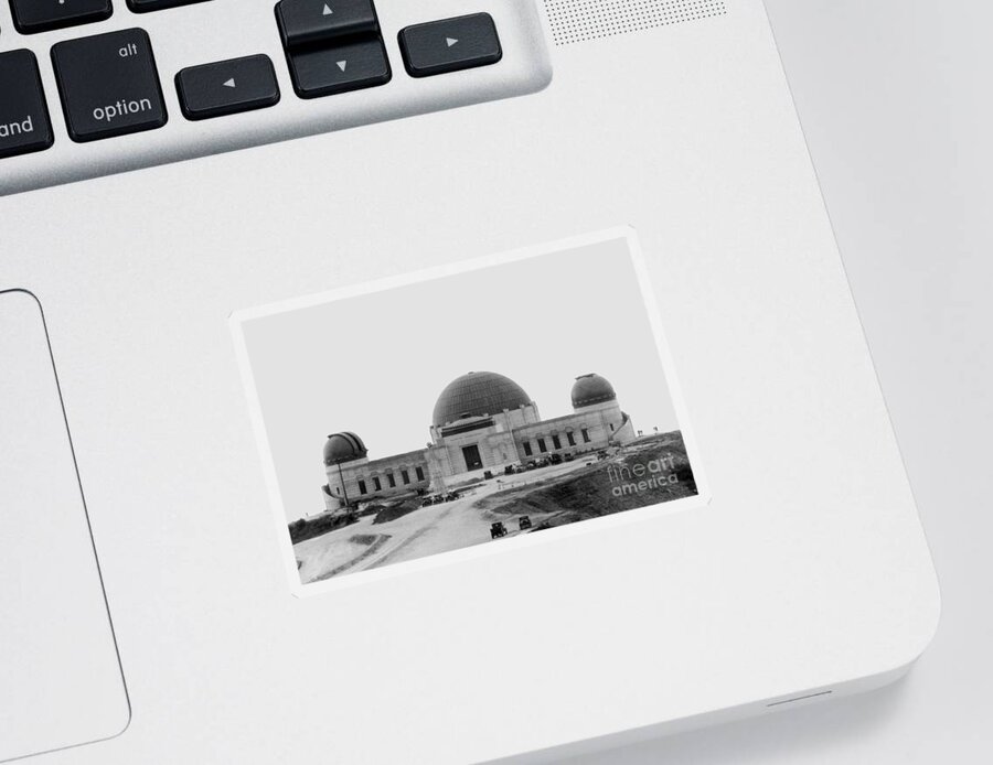 History Sticker featuring the photograph Griffith Observatory, Los Angeles by Science Source