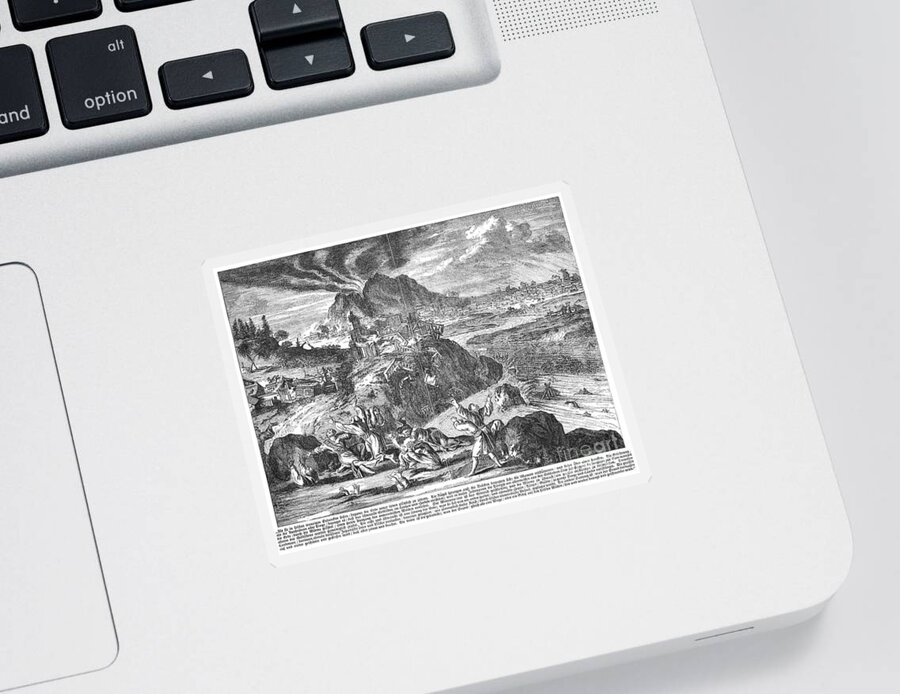 1650 Sticker featuring the photograph Japan: Earthquake, 1650 by Granger