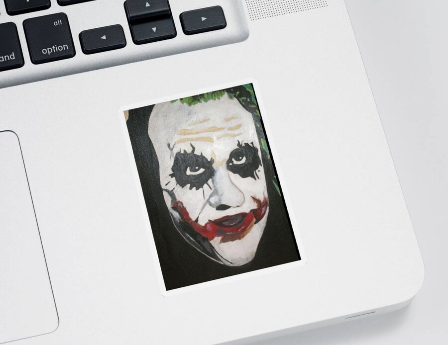 Joker Sticker featuring the painting Joker by Samantha Lusby