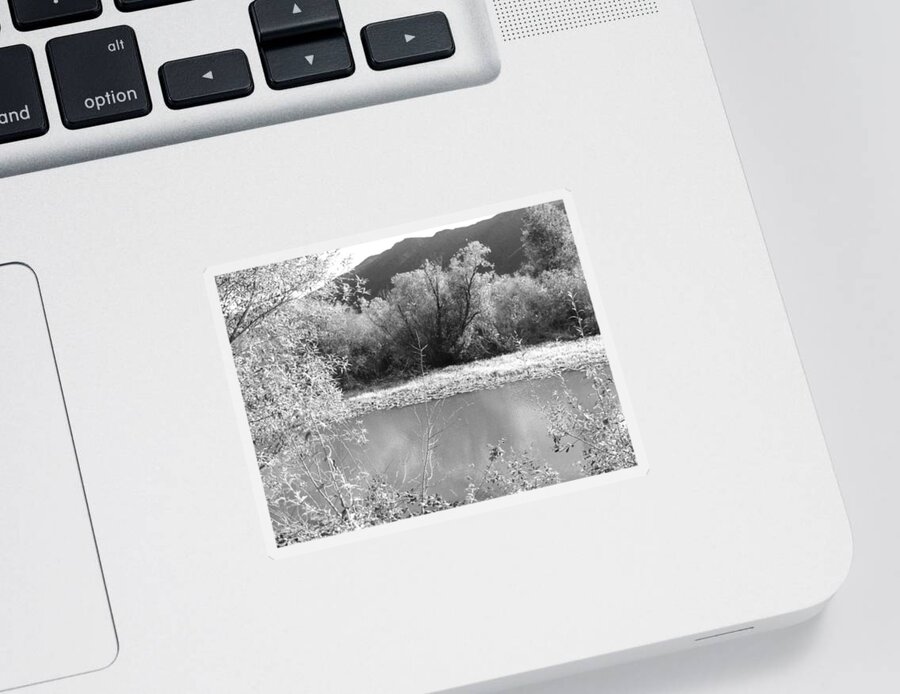 Lake Sticker featuring the photograph Lakeside Mountain View by Kathleen Grace