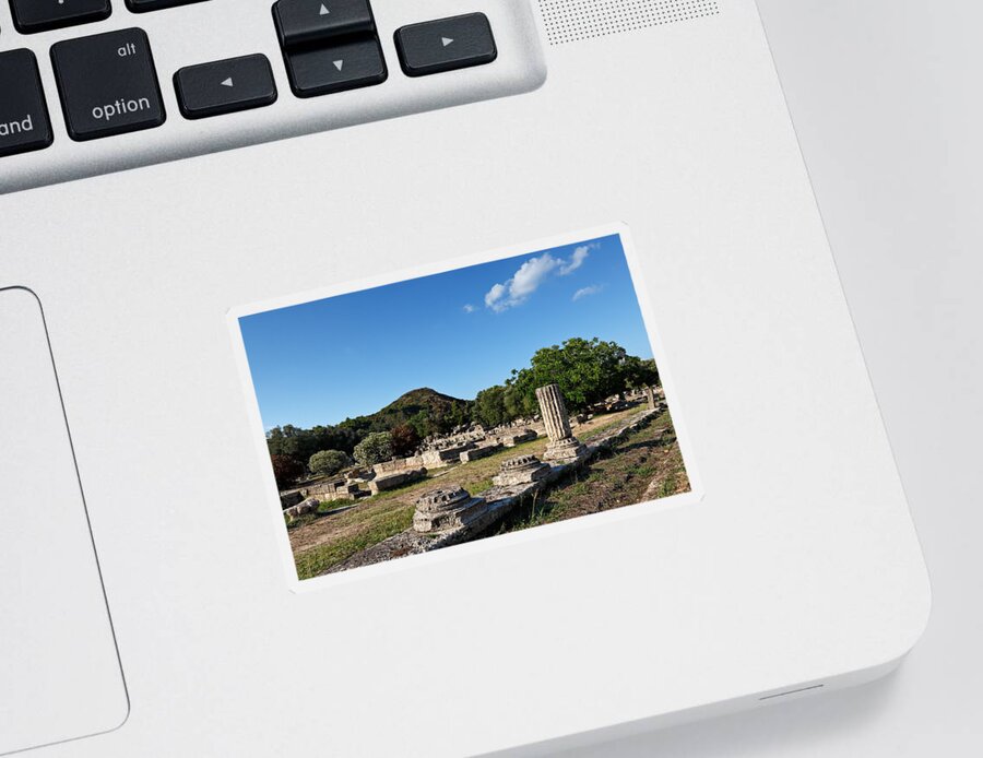 Ancient Sticker featuring the photograph Leonidaion - Ancient Olympia by Constantinos Iliopoulos
