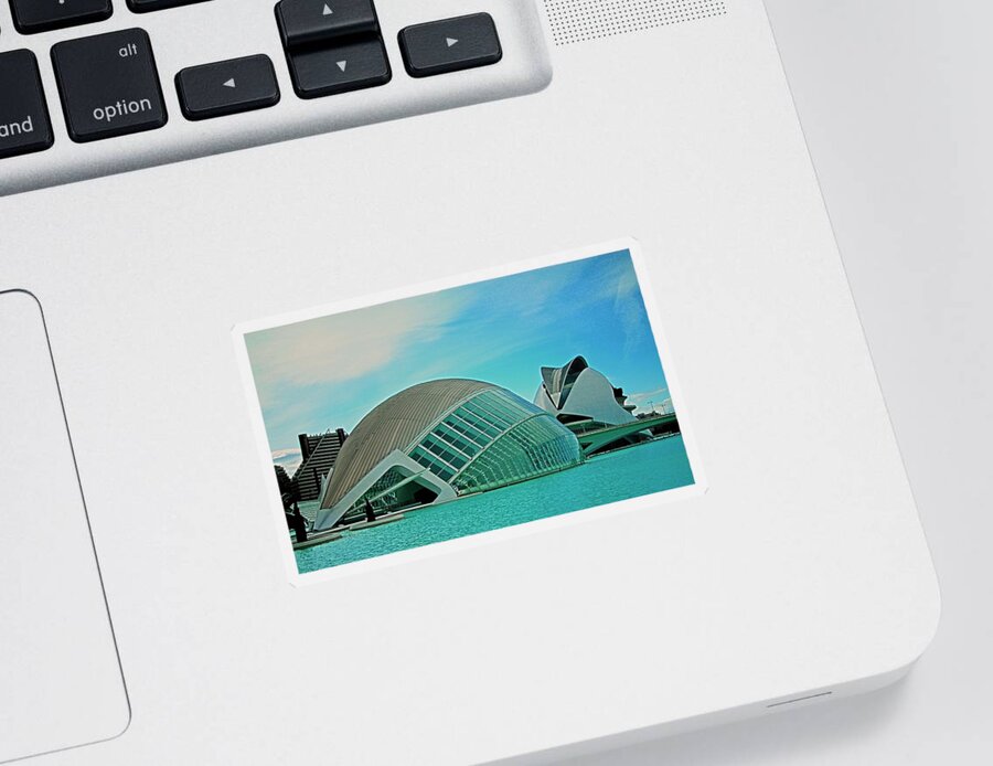Europe Sticker featuring the photograph L'Hemisferic - Valencia by Juergen Weiss