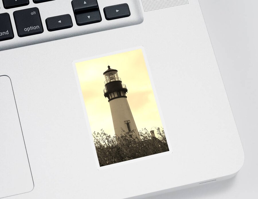 Yaquina Bay Lighthouse Sticker featuring the photograph Lighthouse Tranquility by Athena Mckinzie