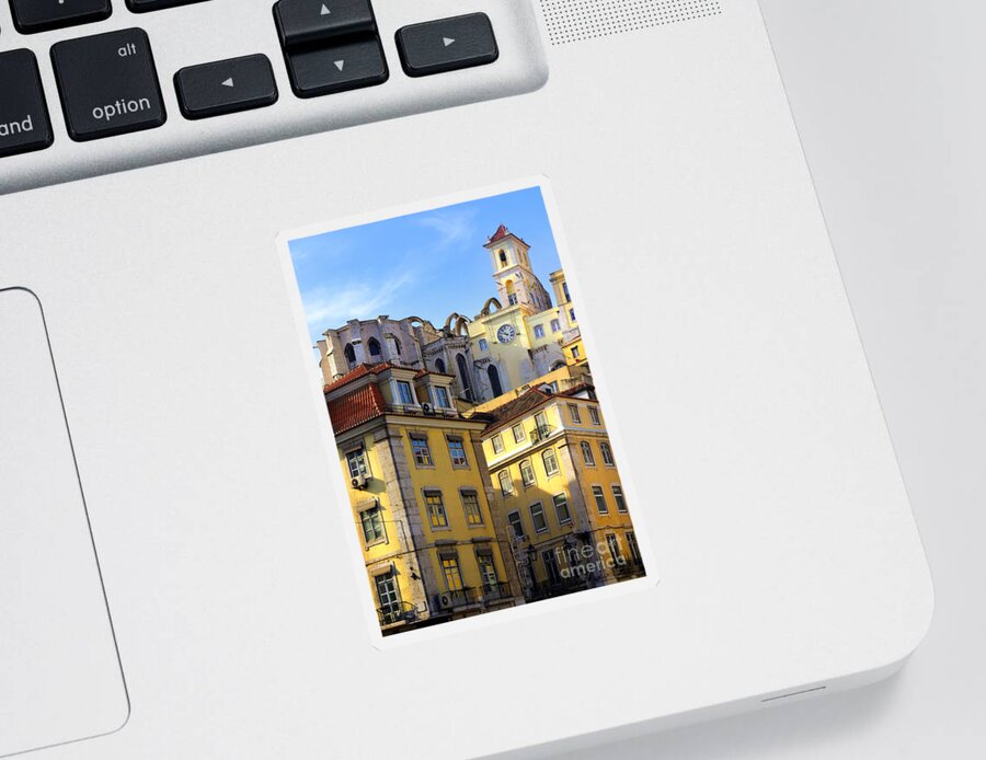 Ancient Sticker featuring the photograph Lisbon Buildings by Carlos Caetano