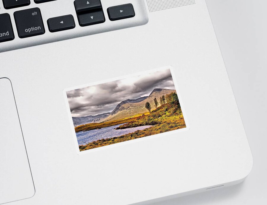 Lochan Na Stainge Sticker featuring the photograph Lochan na Stainge by Chris Thaxter
