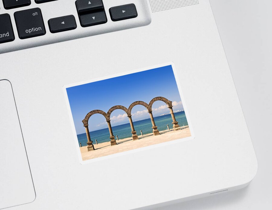 Arcos Sticker featuring the photograph Los Arcos Amphitheater in Puerto Vallarta 2 by Elena Elisseeva