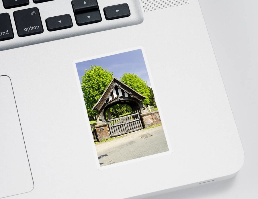 Trees Sticker featuring the photograph Lychgate of All Saints Church - Alrewas by Rod Johnson