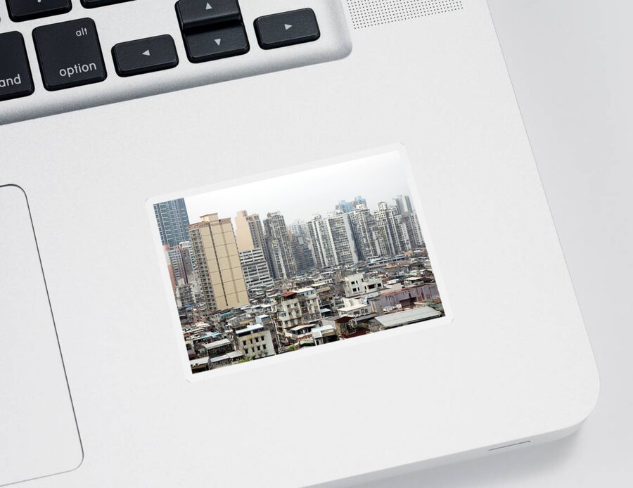View Sticker featuring the photograph Macau View by Valentino Visentini