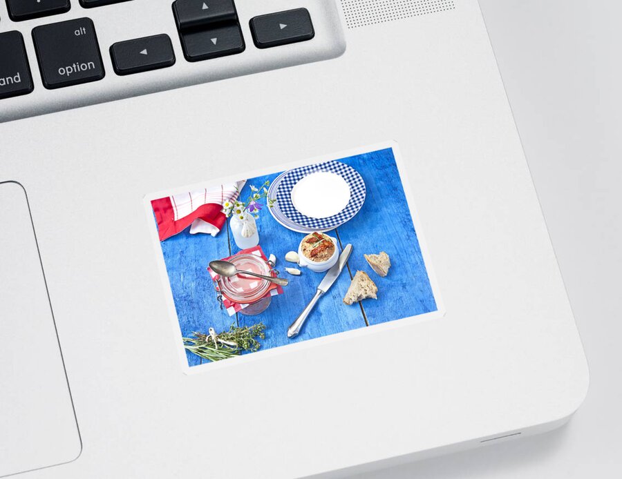 Feta Cheese Sticker featuring the photograph Mediterranean Spreads by Joana Kruse