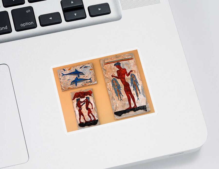 Greece Sticker featuring the photograph Minoan Artwork by Bob Christopher