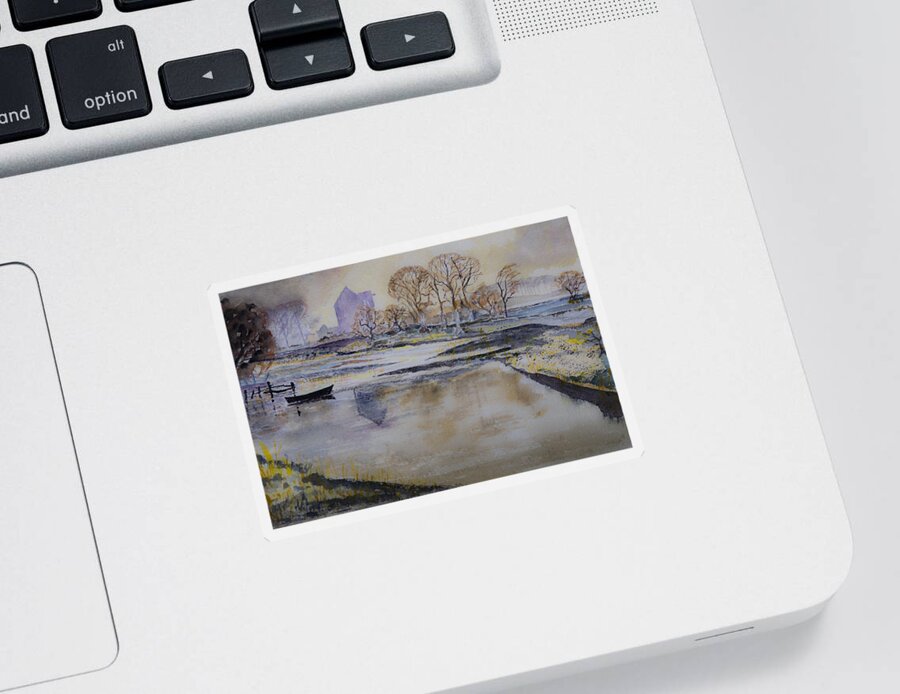Water Sticker featuring the painting Morning Calm by Rob Hemphill