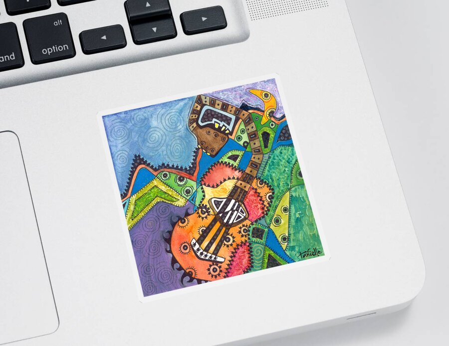 Music Sticker featuring the painting Music to My Eyes by Tanielle Childers