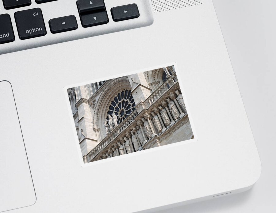 Notre Dame Sticker featuring the photograph Notre Dame Details by Jennifer Ancker