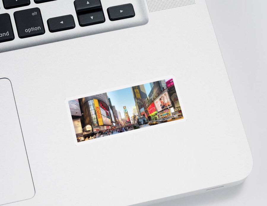 Art Sticker featuring the photograph NYC Times Square by Yhun Suarez