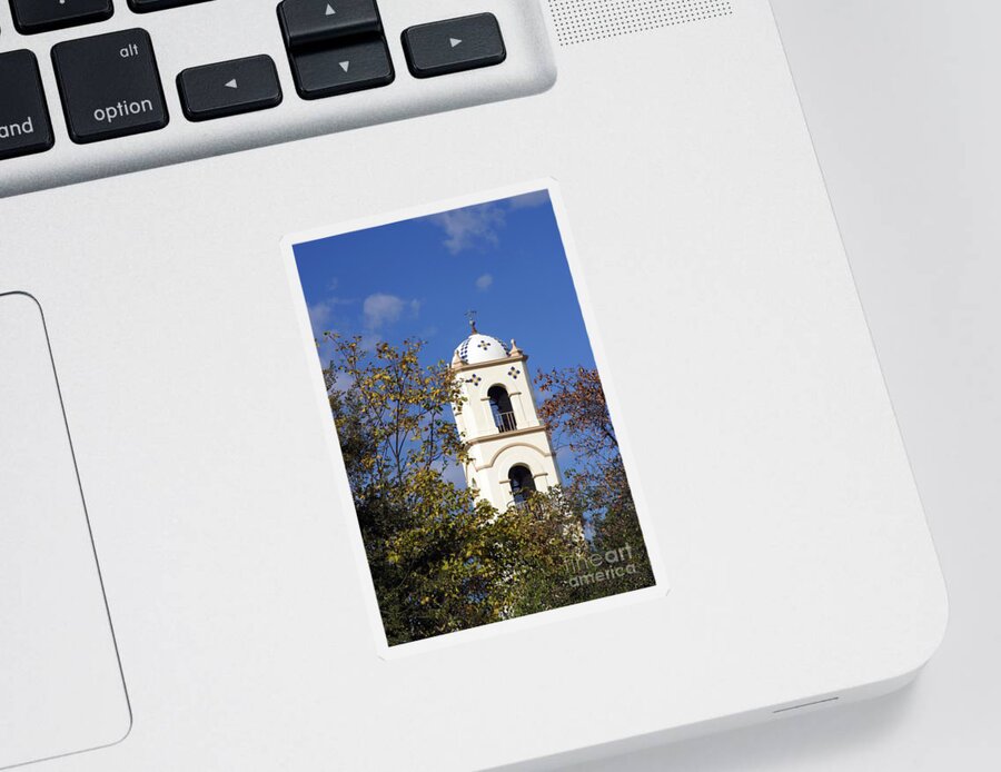 Architecture Sticker featuring the photograph Ojai Tower by Henrik Lehnerer