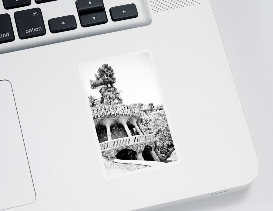 Parc Sticker featuring the photograph Park Guell Twists by Lenny Carter