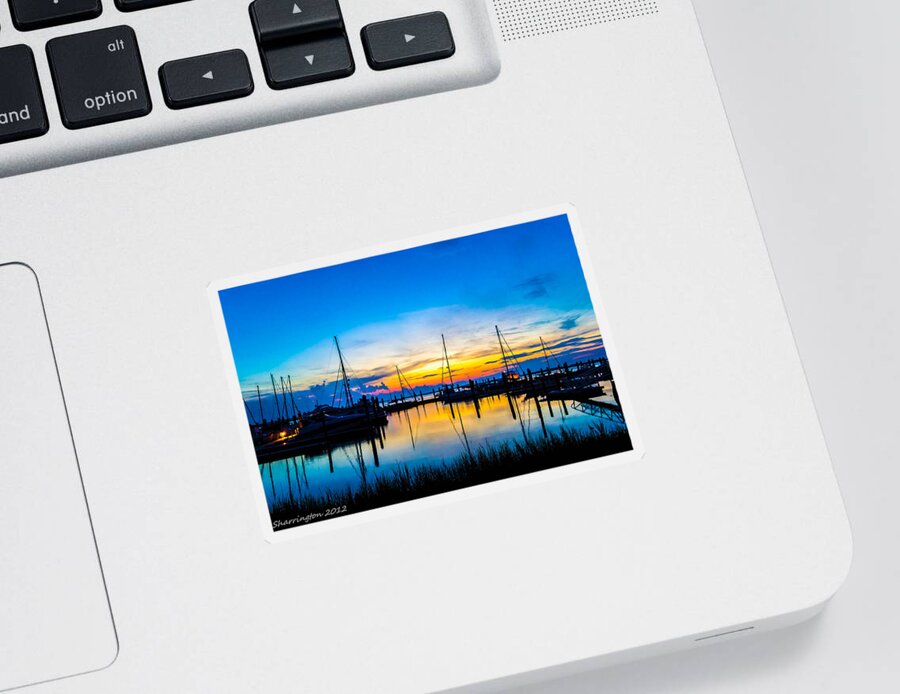 Sunset Sticker featuring the photograph Peacefull Sunset by Shannon Harrington