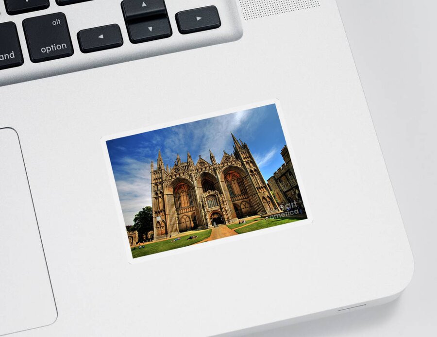Yhun Suarez Sticker featuring the photograph Peterborough Cathedral by Yhun Suarez