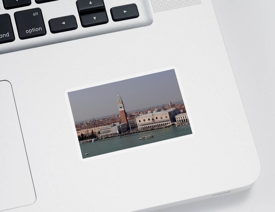 Campanile Sticker featuring the photograph Piazza San Marco in Profile by Keith Stokes