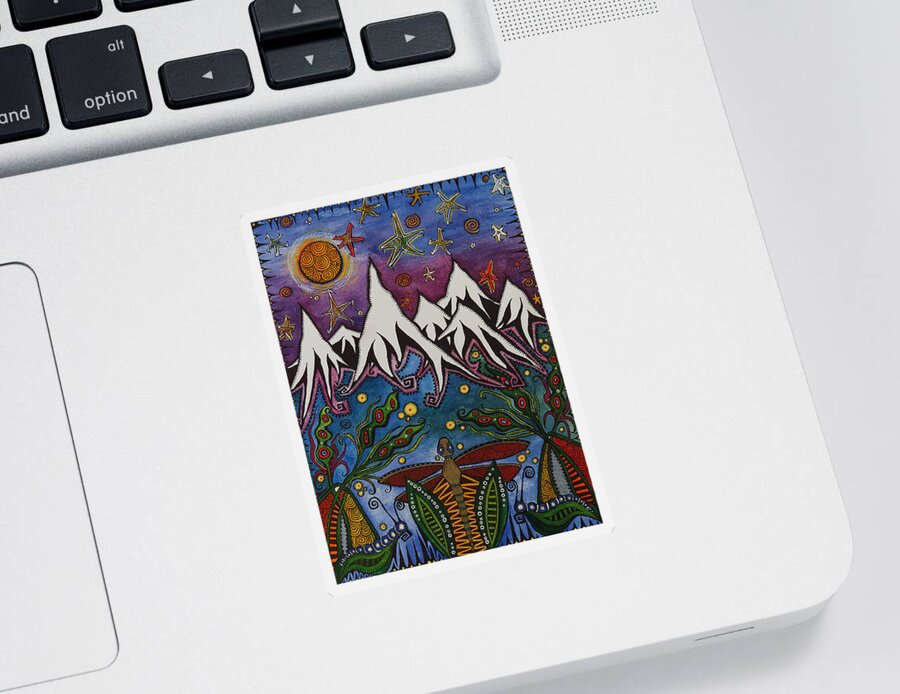 Nature Sticker featuring the painting Realistic Imagination by Tanielle Childers