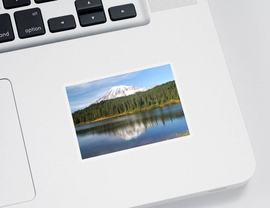 Rainier Sticker featuring the photograph Reflection Lake - Mt. Rainier by Michael Merry