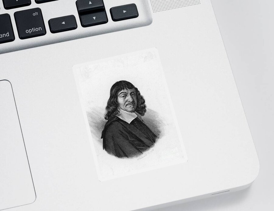 People Sticker featuring the photograph Rene Descartes, French Polymath by Science Source