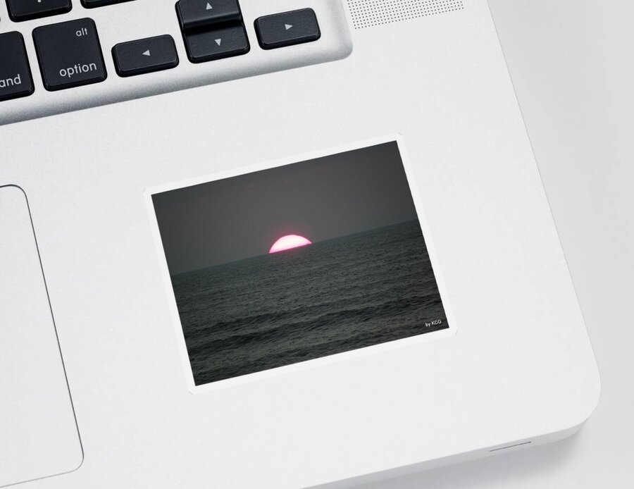 Sunrise Sticker featuring the photograph Rise Over Atlantic by Kim Galluzzo