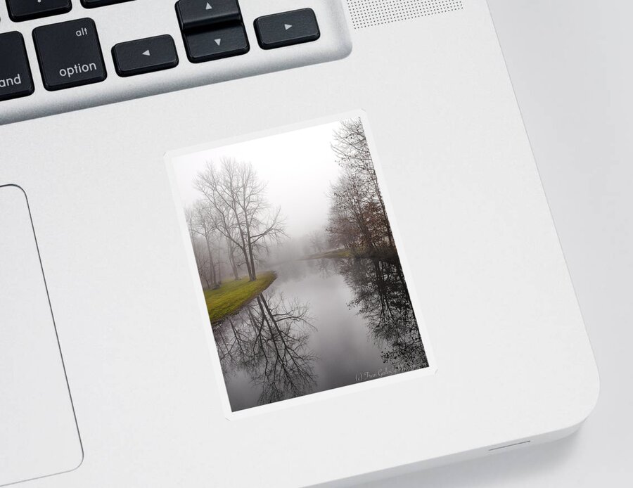River Sticker featuring the photograph River in the Fog by Fran Gallogly