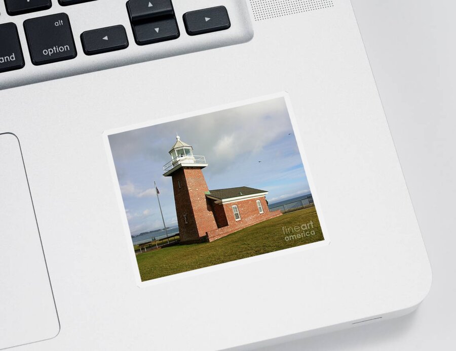 Lighthouse Sticker featuring the photograph Santa Cruz Lighthouse by Carol Groenen
