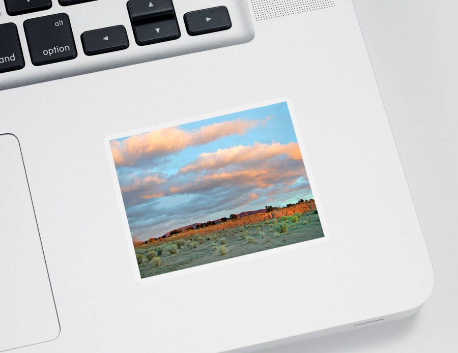 Santa Fe Sticker featuring the photograph Santa Fe Sunset Sky by Kathleen Grace