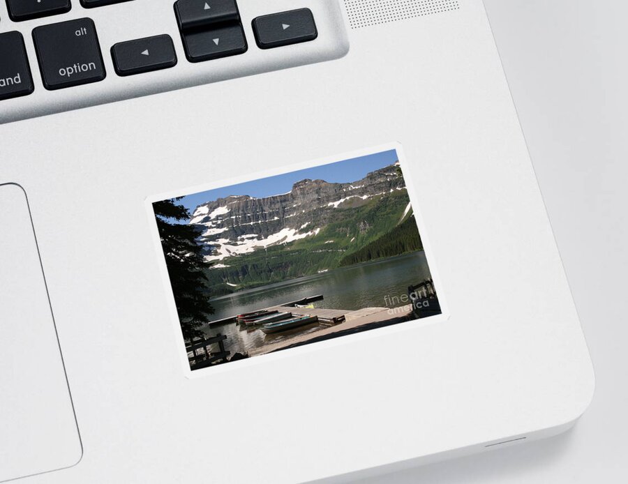 Scenery Sticker featuring the photograph Serene Lake by Mary Mikawoz