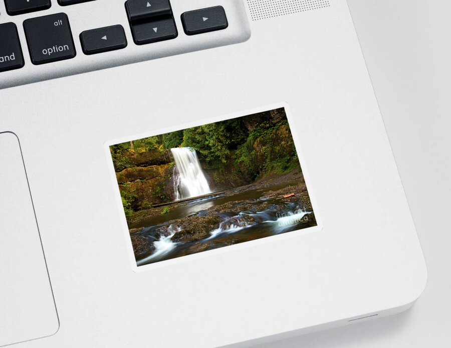 Silver Falls State Park Sticker featuring the photograph Silver Falls Waterfall by Adam Jewell