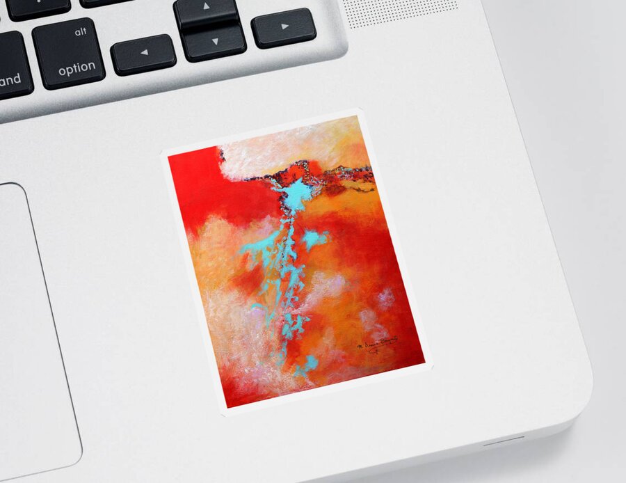 Abstract Sticker featuring the painting Skyward 2 by M Diane Bonaparte