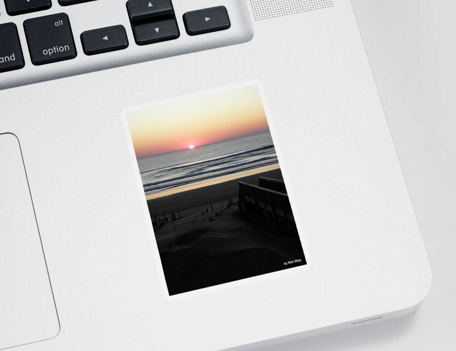 Sunrise Sticker featuring the photograph Soothing Sunrise by Kim Galluzzo