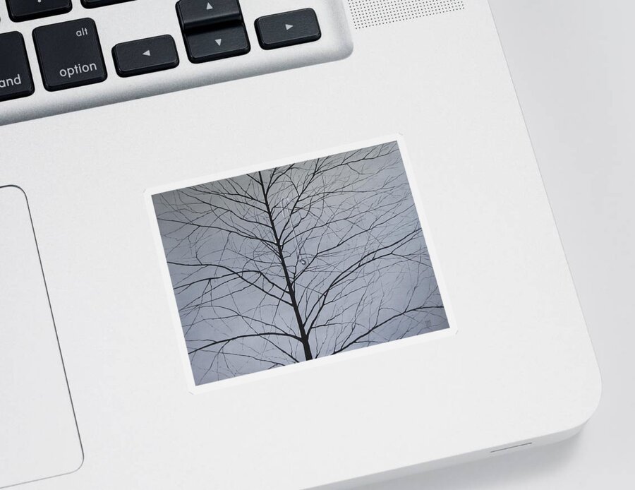 Winter Trees Sticker featuring the painting Sorrow by Roger Calle