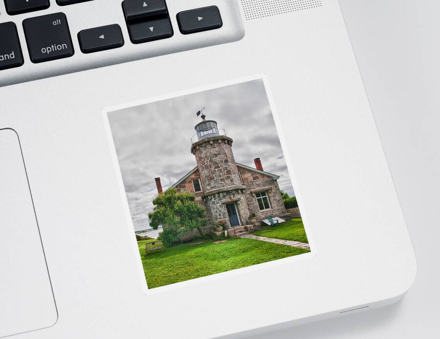 Buildings Sticker featuring the photograph Stonington Lighthouse Museum by Guy Whiteley